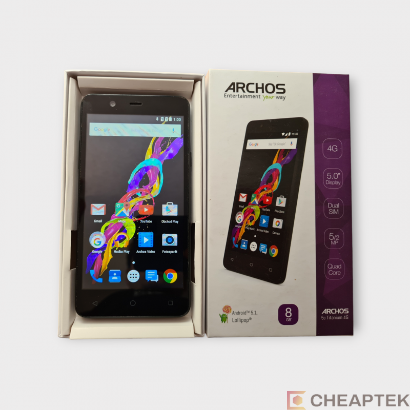 Smartphone Archos 50 Titanium 4G, Dual SIM, 5" display, 8GB Smartphone Archos 50 Titanium 4G, Dual SIM, 5" display, 8GB